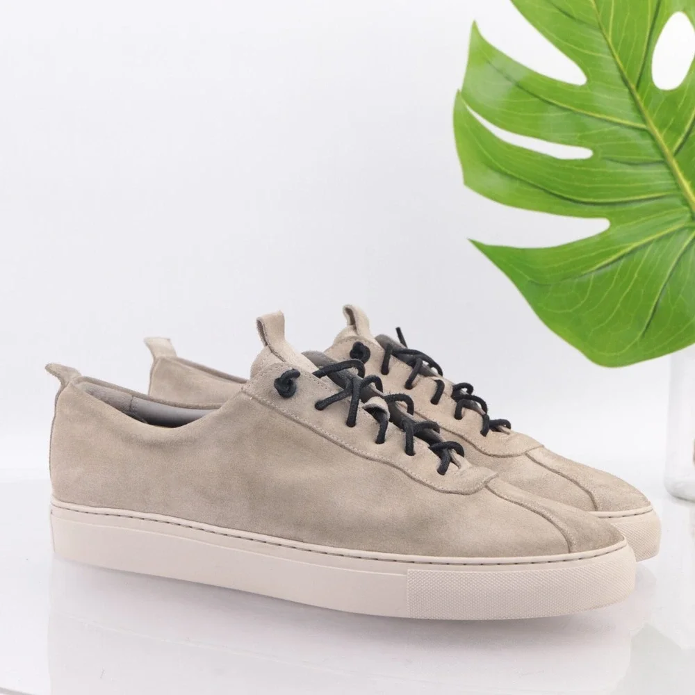 Grenson Mens Sneaker 1 Size 12 WIDE Tan Suede Lace Up Casual Shoes Low England